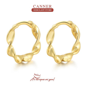 Wave Twist Silver Earring Drop Earrings 18K Wedding Party Fine Jewelry