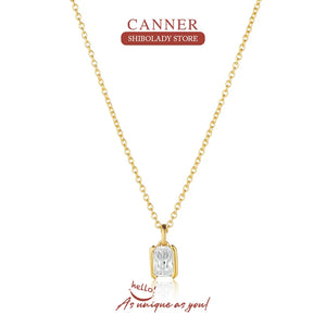 925 Sterling Silver Crystal Necklace Choker Pendant Long Chain Wedding Jewelry