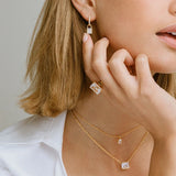 925 Sterling Silver Crystal Necklace Choker Pendant Long Chain Wedding Jewelry