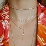 925 Silver Crystal Rock Zircon Y Necklace Punk Style