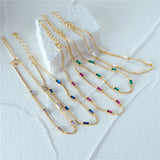 Y2K Zircon Ins Chain Silver Bracelet Jewelry