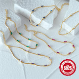 Y2K Zircon Ins Chain Silver Bracelet Jewelry
