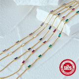 Y2K Zircon Ins Chain Silver Bracelet Jewelry