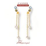 Zircon Tassel Earrings Silver 925 Drop Earrings Diamond Gift