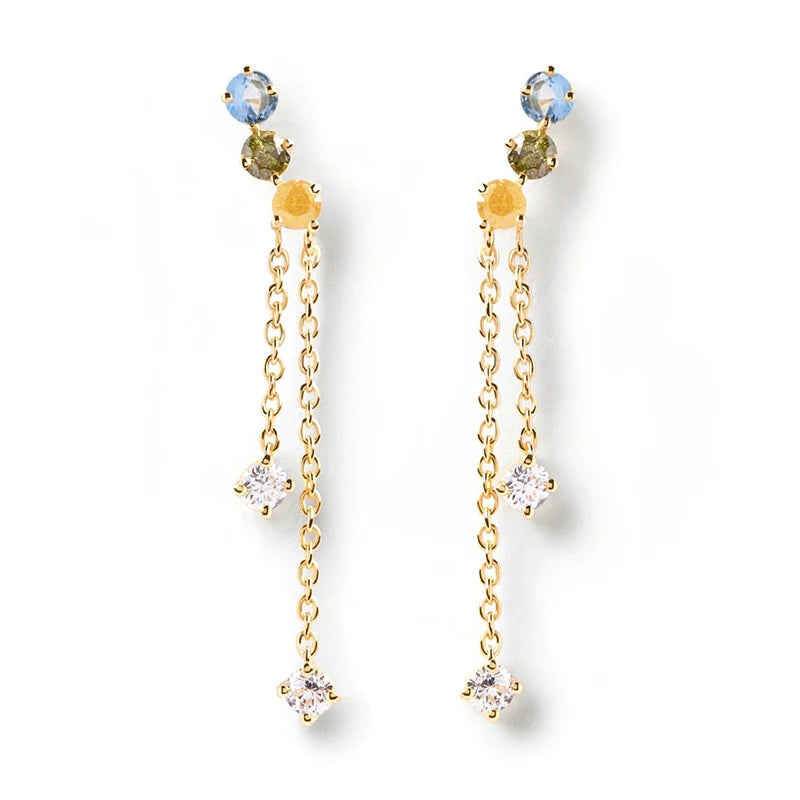 Zircon Tassel Earrings Silver 925 Drop Earrings Diamond Gift
