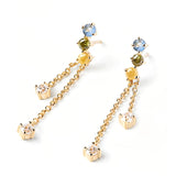 Zircon Tassel Earrings Silver 925 Drop Earrings Diamond Gift