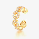 Zircon Twist Double Layer Earrings 925 Sterling Silver Clip Earring
