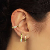 Zircon Twist Double Layer Earrings 925 Sterling Silver Clip Earring