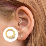 Zirconia 925 Silver Labret Lip Nose Ring Stud Ear Tragus Cartilage Earrings