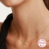 925 Sterling Silver Bee Pendant Choker Necklace for Women