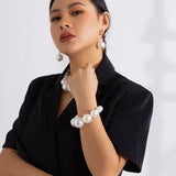Big Pearl Choker Necklace Wedding Bridal Bead Chain Jewelry