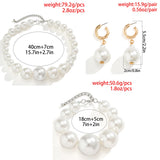 Big Pearl Choker Necklace Wedding Bridal Bead Chain Jewelry