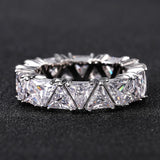 CAOSHI Triangle CZ Engagement Ring for Women