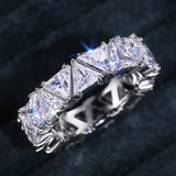 CAOSHI Triangle CZ Engagement Ring for Women