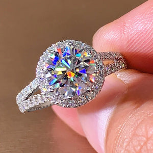 CAOSHI Brilliant Crystal Wedding Bands for Engagement Ceremony