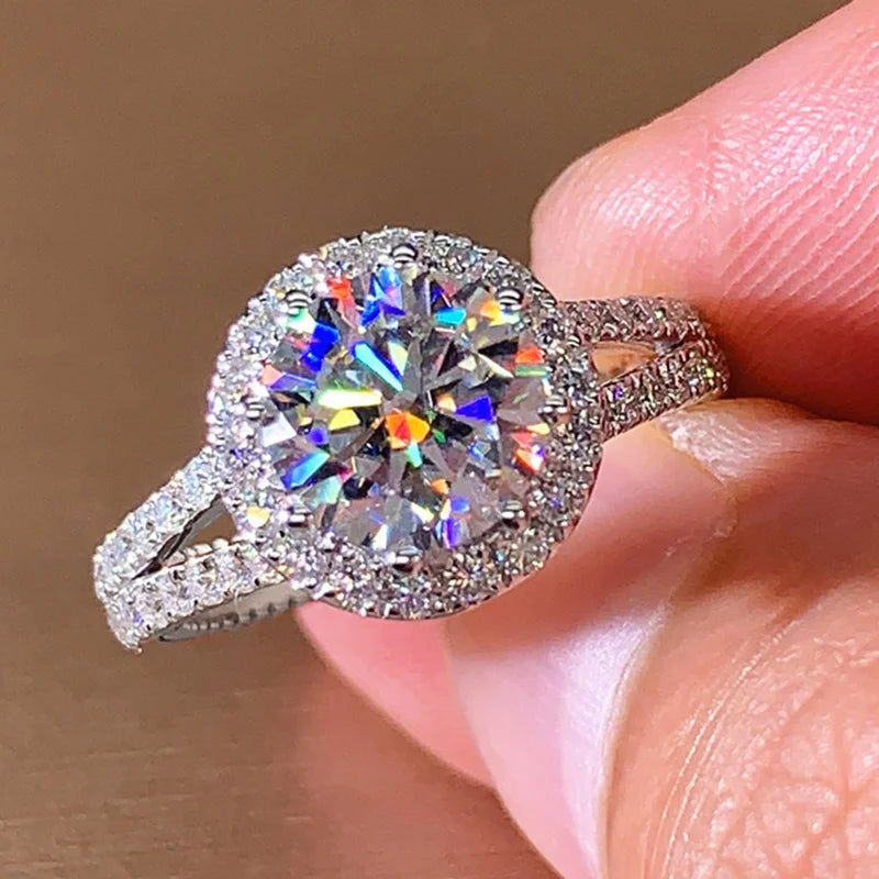 CAOSHI Brilliant Crystal Wedding Bands for Engagement Ceremony