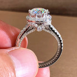 CAOSHI Brilliant Crystal Wedding Bands for Engagement Ceremony