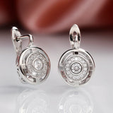 CAOSHI Dainty Lady Hoop Earrings with Crystal Jewelry