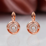 CAOSHI Dainty Lady Hoop Earrings with Crystal Jewelry