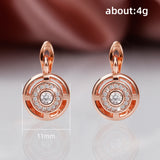 CAOSHI Dainty Lady Hoop Earrings with Crystal Jewelry