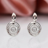 CAOSHI Dainty Lady Hoop Earrings with Crystal Jewelry