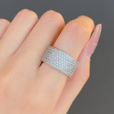 CAOSHI Crystal Wedding Bands for Women - Stylish Gift
