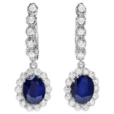 CAOSHI Silver Drop Earrings Blue Zirconia Wedding Jewelry Gift
