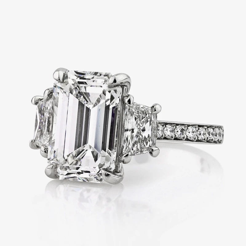 CAOSHI Geometric CZ Engagement Ring for Women