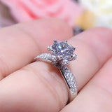 CAOSHI Delicate Wedding Rings with Crystal CZ Brilliant Accessories