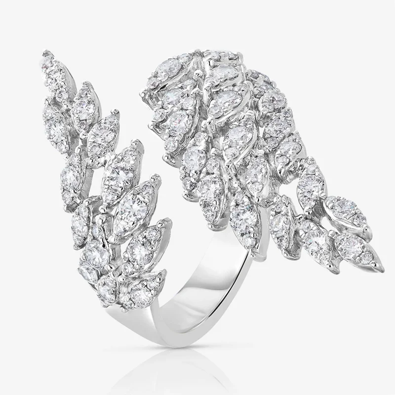 CAOSHI Wing Shape Adjustable Ring with Cubic Zirconia