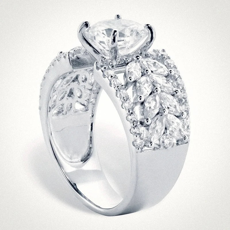 CAOSHI Female Crystal CZ Wedding Bands Modern Style Jewelry Gift