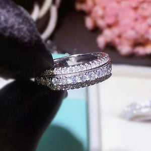 CAOSHI Lady Finger Ring with Crystal Wedding Bands Women