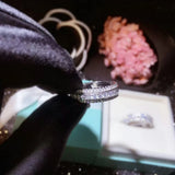 CAOSHI Lady Finger Ring with Crystal Wedding Bands Women