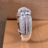 CAOSHI Brilliant Crystal Wedding Ring Women Engagement Accessories Jewelry
