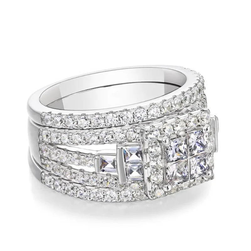 CAOSHI Wedding Bands Zirconia Finger Accessories Lady Engagement Jewelry