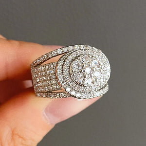 CAOSHI Lady Wedding Bands with Zirconia Silver - High-quality Gift