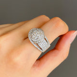 CAOSHI Lady Wedding Bands with Zirconia Silver - High-quality Gift