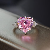 CAOSHI Women Heart Ring Wedding Finger-ring Personality Gift