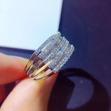 CAOSHI Zirconia Finger Ring Women Wedding Bands Jewelry
