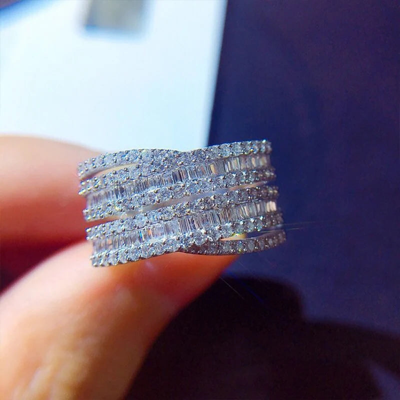 CAOSHI Zirconia Finger Ring Women Wedding Bands Jewelry