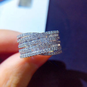 CAOSHI Zirconia Finger Ring Women Wedding Bands Jewelry