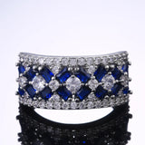 Silver CZ Finger Rings for Women Delicate Wedding Party Jewelry