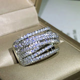 CAOSHI Modern Style Ring Micro Paved Zirconia Accessories for Party