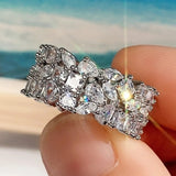 CAOSHI Crystal CZ Wedding Bands All Match Accessories for Women