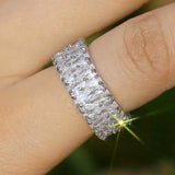 CAOSHI Crystal Water Drop CZ Rings for Women Wedding Engagement Party Jewelry