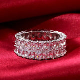 CAOSHI Crystal Water Drop CZ Rings for Women Wedding Engagement Party Jewelry