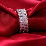 CAOSHI Crystal Water Drop CZ Rings for Women Wedding Engagement Party Jewelry