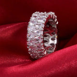 CAOSHI Crystal Water Drop CZ Rings for Women Wedding Engagement Party Jewelry
