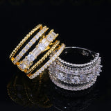 CAOSHI Dazzling Cubic Zirconia Ring for Women Wedding Band