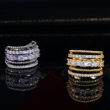 CAOSHI Dazzling Cubic Zirconia Ring for Women Wedding Band